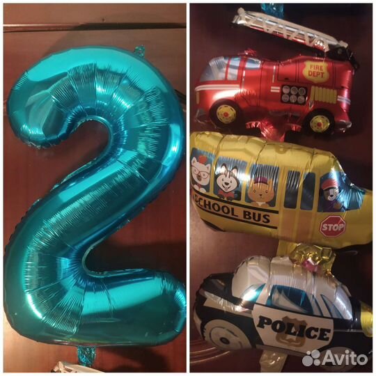 Шарик Цифра 2, машинки