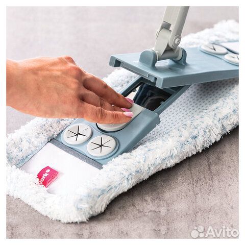 Швабра с флаундером 40 см с насадкой моп, черенок