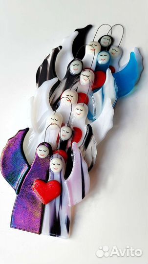 Подвеска. Ангелы. Фьюзинг. Сувенир