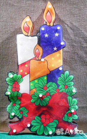 Гирлянда панно Три свечи