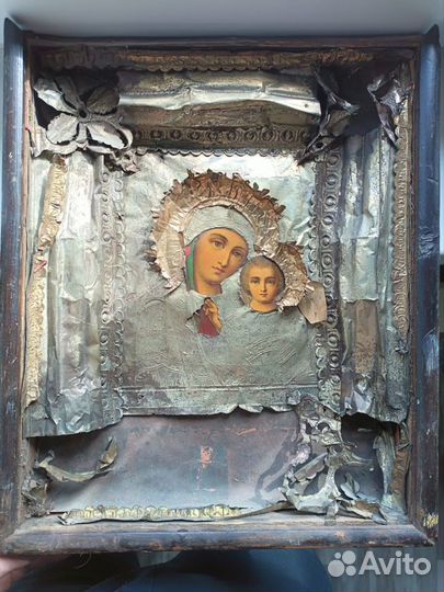 Иконы старинные, Казанская божия матерь 19 век