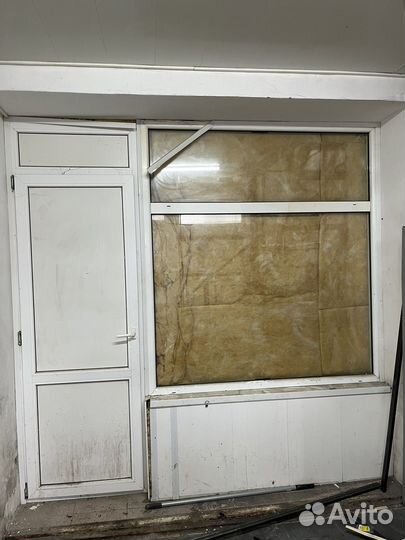 Дверь пластиковая пвх входная бу стекло