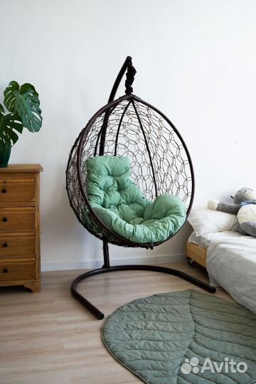 Подвесное кресло эко ротанг. Бесплатная доставка