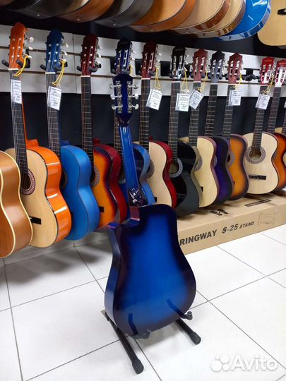 Гитара Синяя глянец