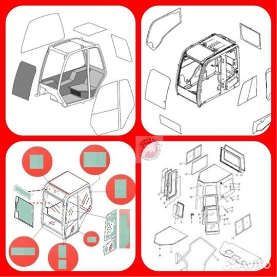 Стекло дверное верхнее левое с отверстиями (закалё