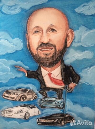 Шарж на заказ. Рама в подарок