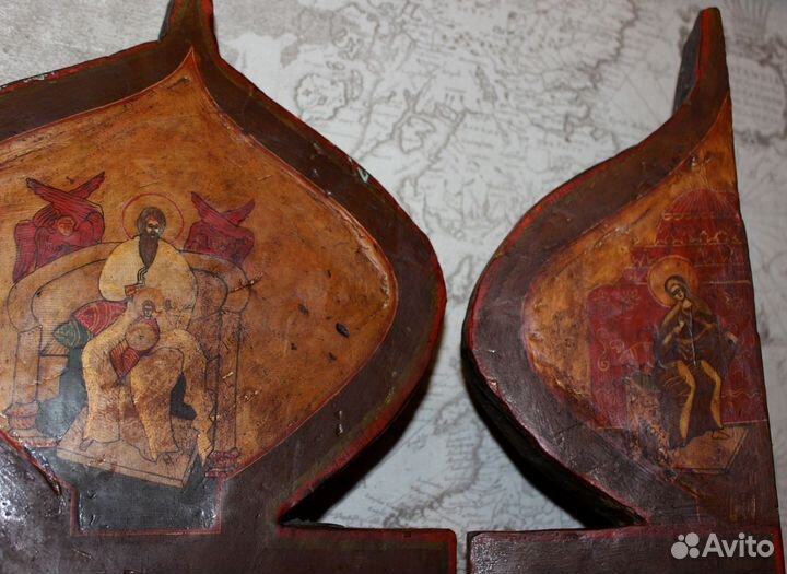 Икона Триптих складень Святая Троица 55*52*9