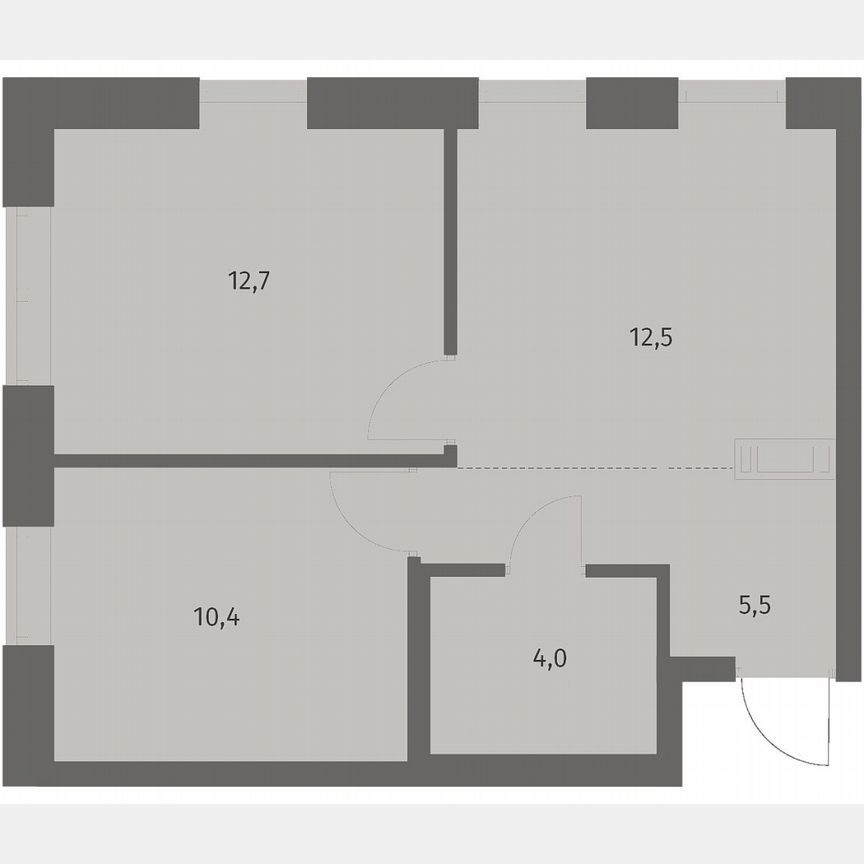 2-к. квартира, 45,2 м², 7/12 эт.