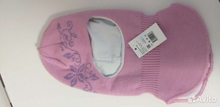 Шапка шлем для девочки 48 50