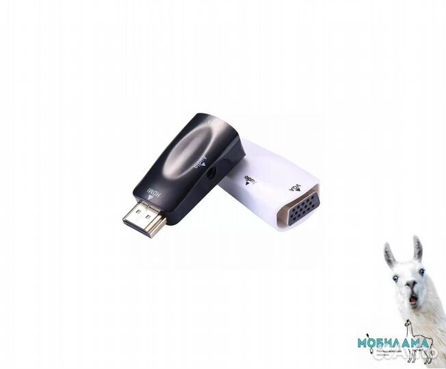 Адаптер hdmi-VGA c AUX (компактный)