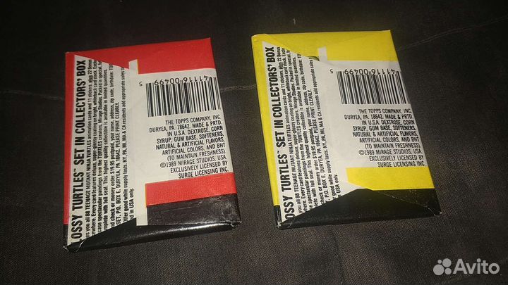 Черепашки ниндзя 1989/90 год со жвачкой topps