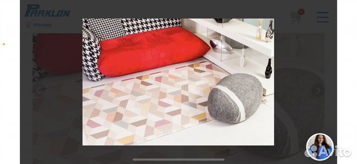 Двусторонний детский дизайнерский коврик parklon