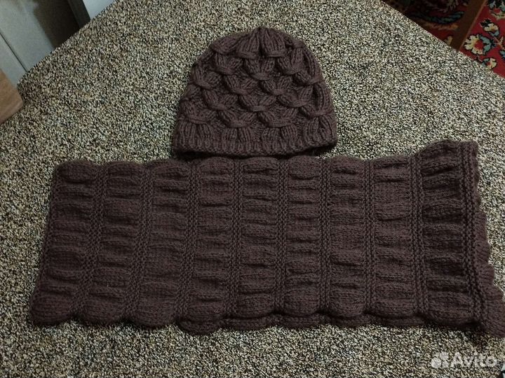 Комплект шапка и снуд