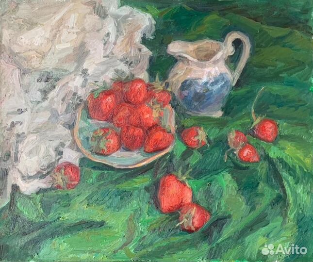 Клубника, кувшин