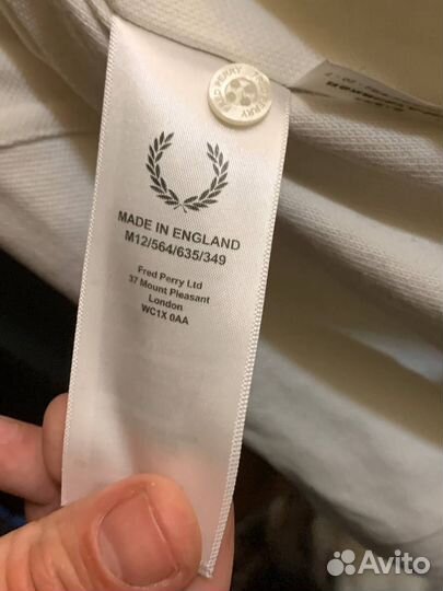 Поло fred perry белое