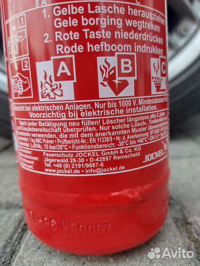 Огнетушитель Jockel BMW VAG MB новый