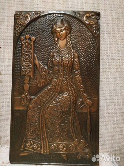 Пано - медное, чеканное 