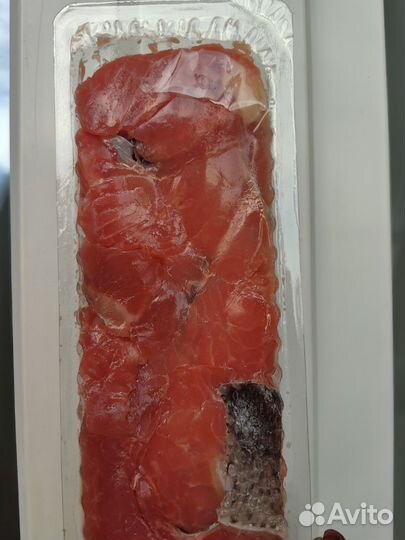 Мякоть / слайсы/кусочки/обрезь форели слабосолёная