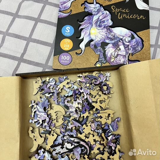 Деревянные пазлы единорог