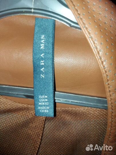 Кожаная куртка zara men оригинал