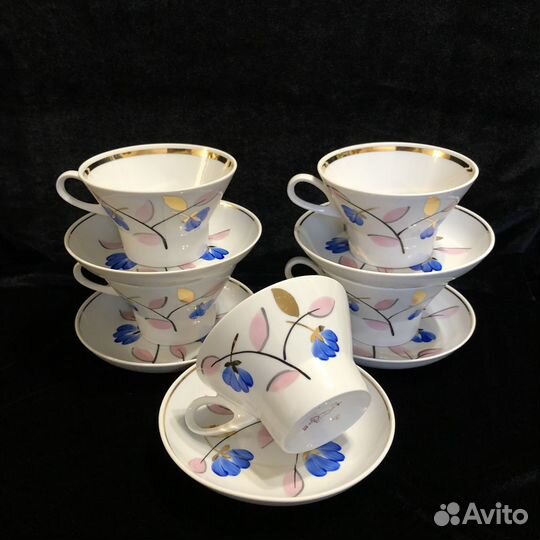 Чайные пары Подснежник Дулево