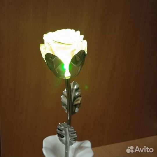 Светильник ночник Роза в вазе