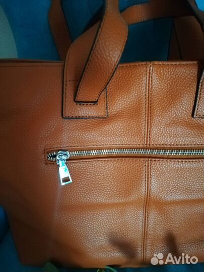 Новая кожаная женская бизнес-сумка