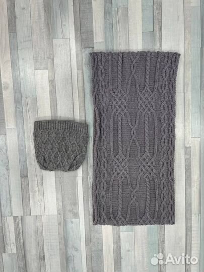 Комплект шапка и снуд женский