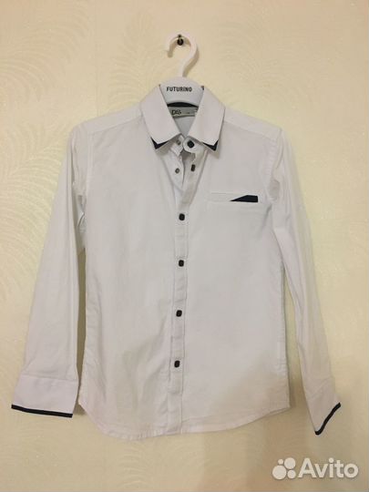 Рубашка школьная на кнопках