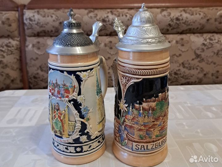 Пивная кружка с оловянной крышкой Германия