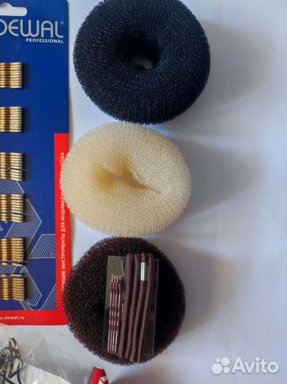 Невидимки, резинки и валики для волос