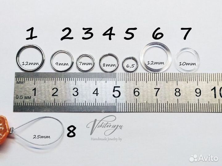 Маркер для вязания Малина, ручная работа