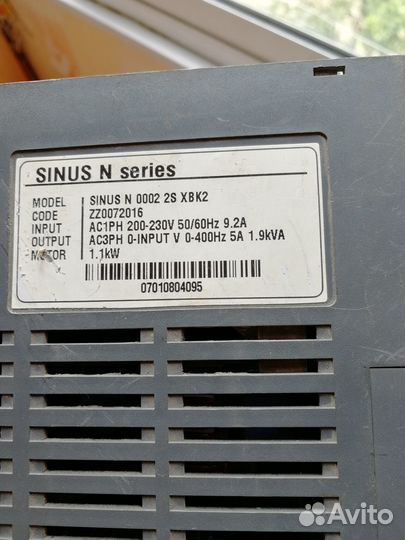 Преобразователи частоты sinus N 0002 2S XIK2