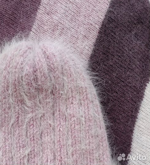 Шарф бактус вязаный