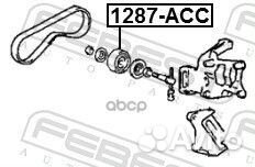 1287-ACC ролик натяжной Hyundai Gets 1.3/1.4/1
