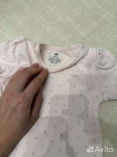 Боди hm 92 в горошек новое