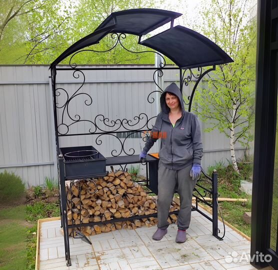 Мангал с крышей