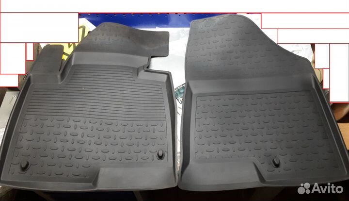 Автомобильные коврики-ванночки Санта-Фе 2012-18 3D