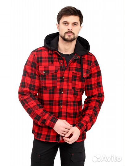 Рубашка Starks Room Biker черно красн клетка S