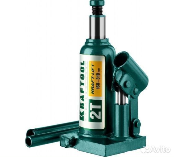 Домкрат бутылочный Kraftool 2т, 158-308мм