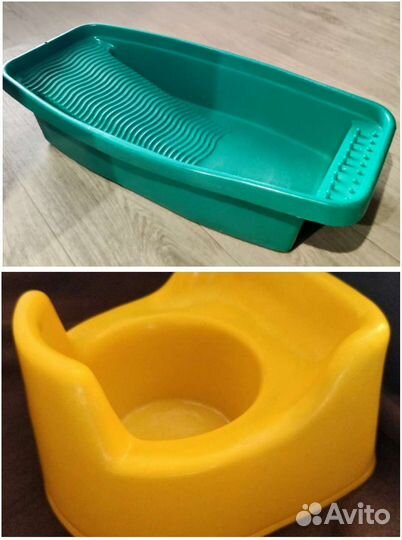 Горшок детский.Ночная ваза.Таз. Тазик.Пластик СССР