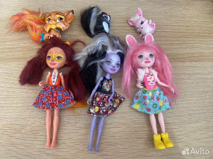 За 2 куклы enchantimals Mattel оригинал