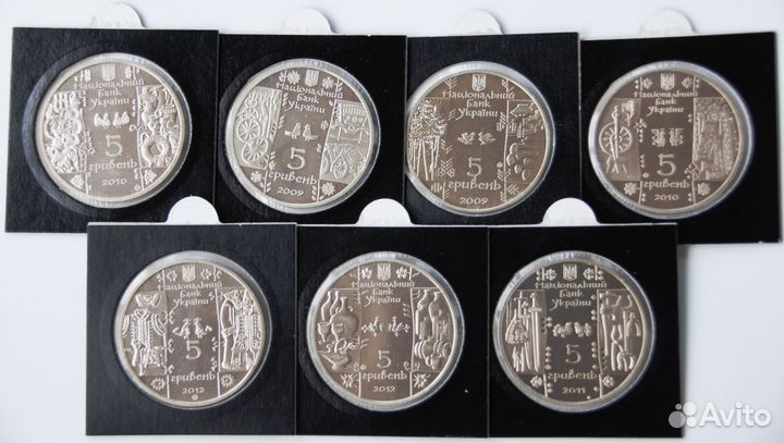 Монеты Украины. Набор Ремесла. 7 шт