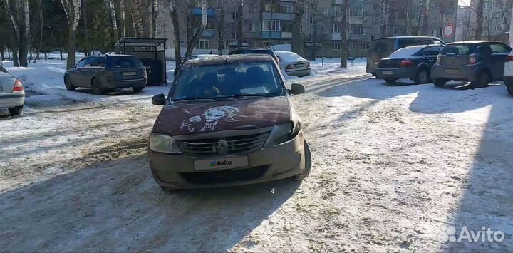 Renault Logan 1.4 МТ, 2010, битый, 150 000 км