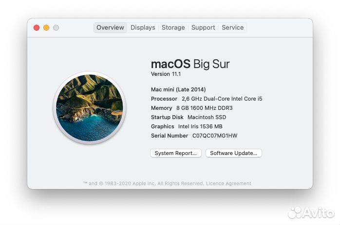 Apple Mac mini 2014 Unibody 8 GiB