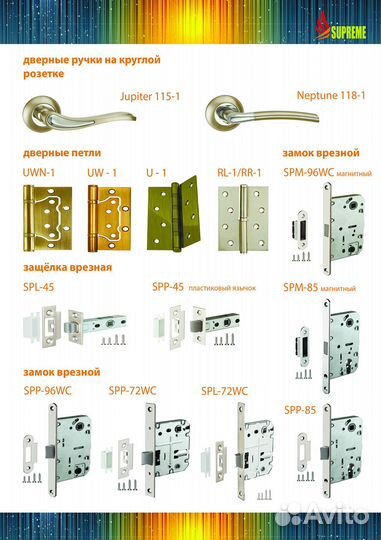 Ручки дверные межкомнатные Supreme (новые)