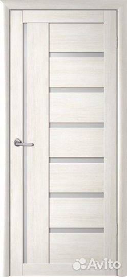 Межкомнатная дверь Мадрид остеклённая белый кипари