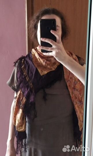 Павловопосадский платок шелковый 