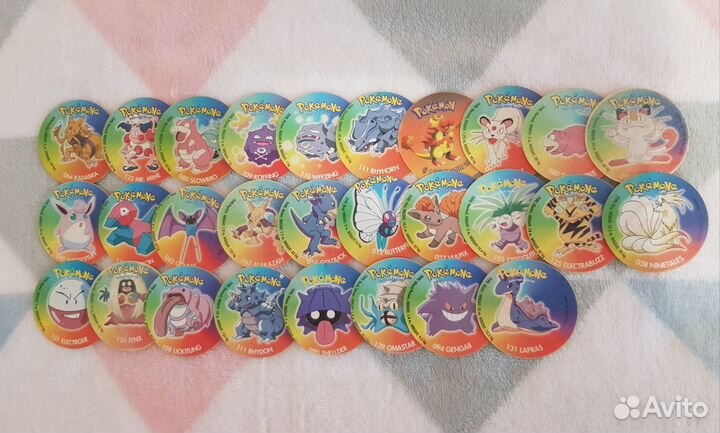 Фишки,кэпсы Покемон/Pokemone 79 шт