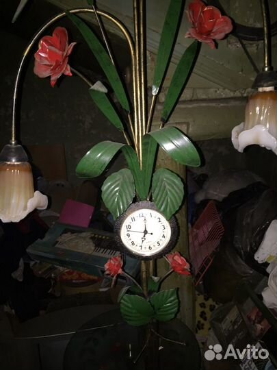 Светильник напольный бу(металл,стекло)